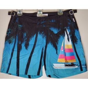 PLEASE READ Orlebar Brown Tree Breeze Photographic Bulldog Swim Shorts Trunks 30